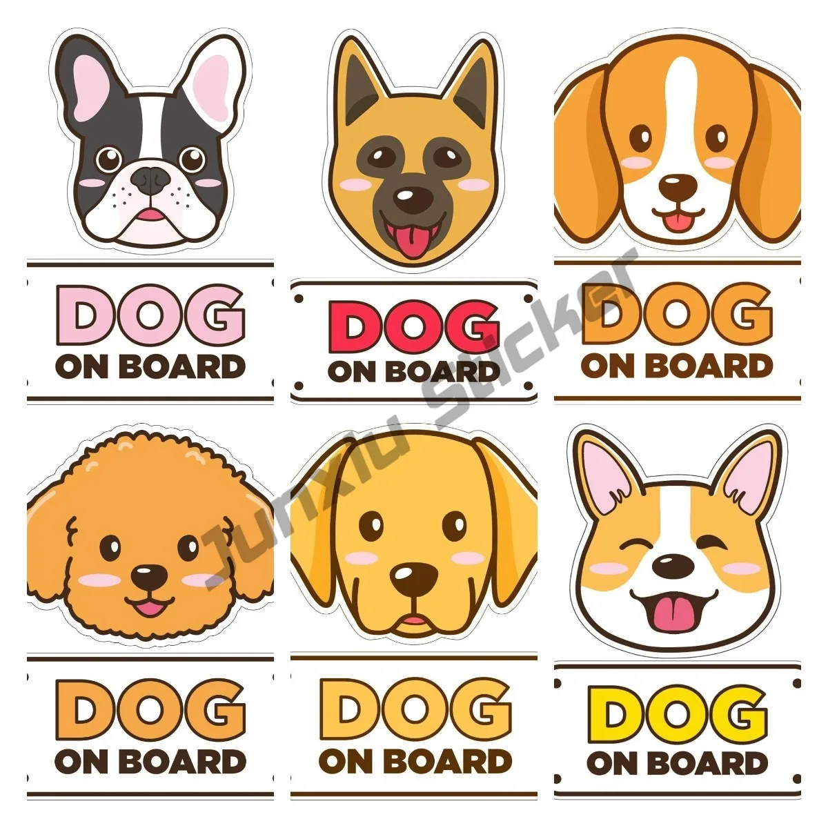 Laptop Accessories Online - Stiker anjing di papan mobil, Bumper