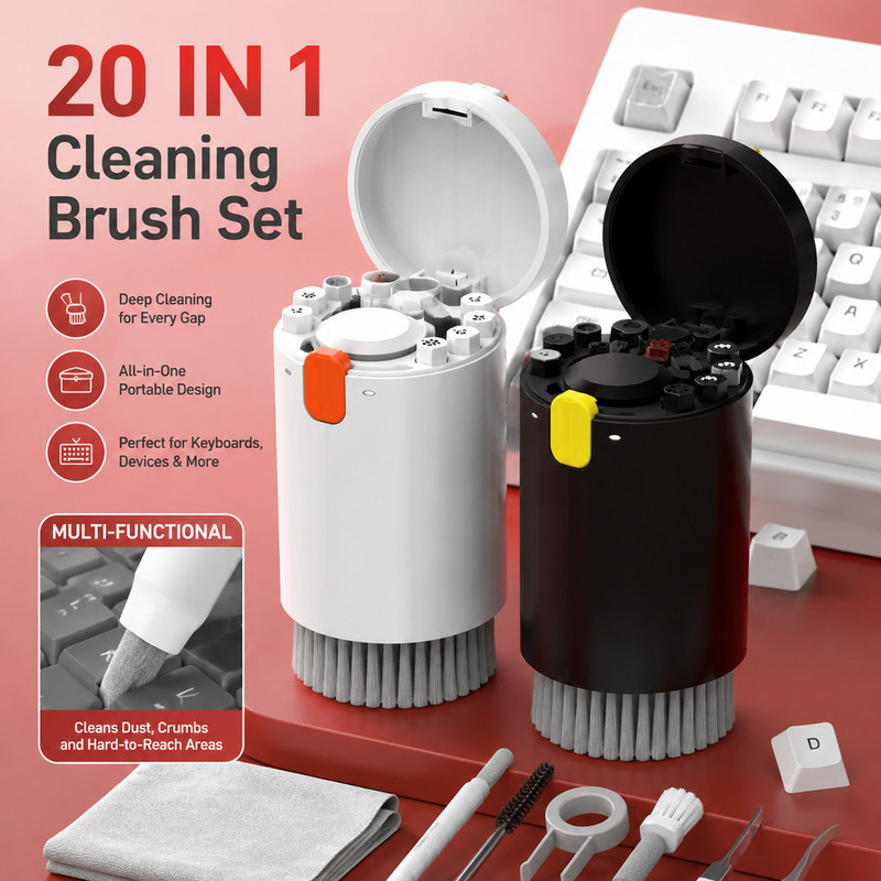 Screen Cleaning Kit - Stok Tersedia Kit Pembersih Keyboard 20-In-1