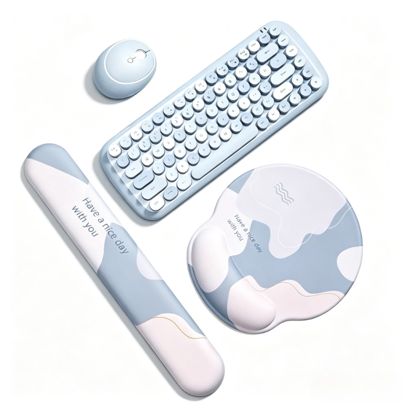 Wrist Rest Gel - Alas Mouse Silikon dengan Set Sandaran