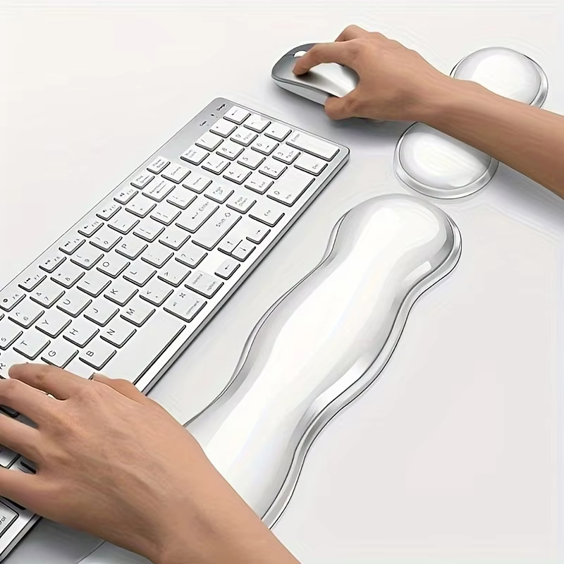 Laptop Accessories For Wrist Support - Alas Mouse Transparan dan Penyangga Pergelangan