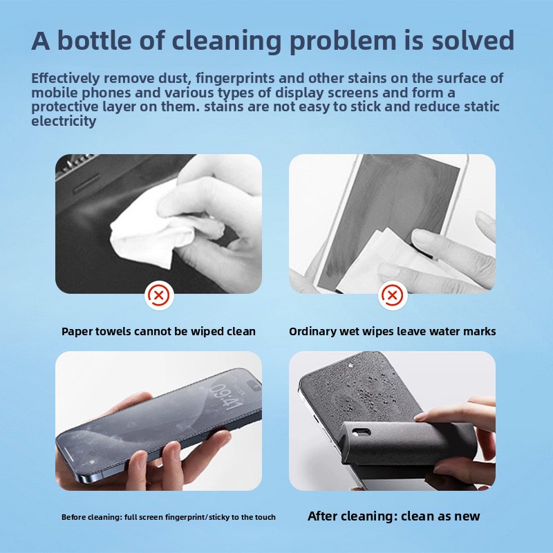 Lap Pembersih Semprot 2 In 1 u - Screen Cleaning Kit ulasan dan harga
