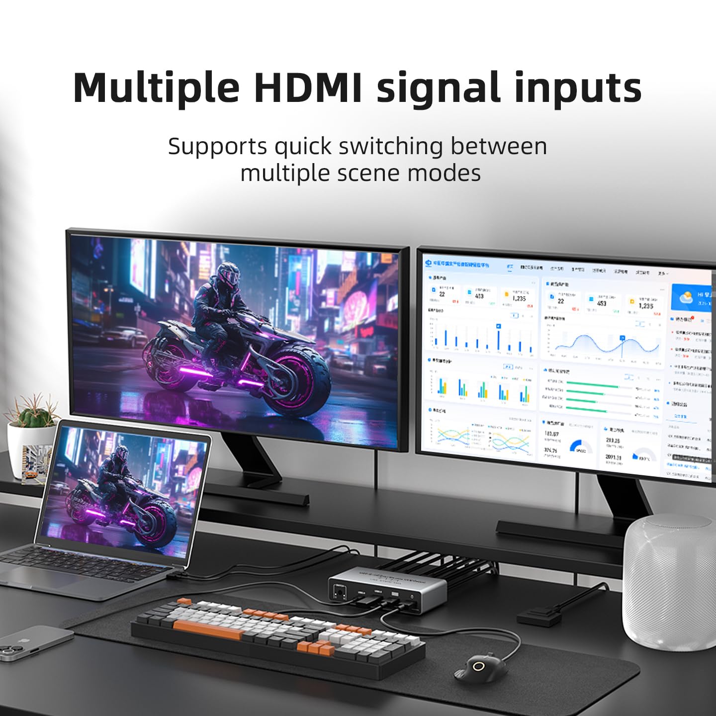Switch KVM USB C HDMI DP 2 Mon - Laptop Accessories Women ulasan dan harga