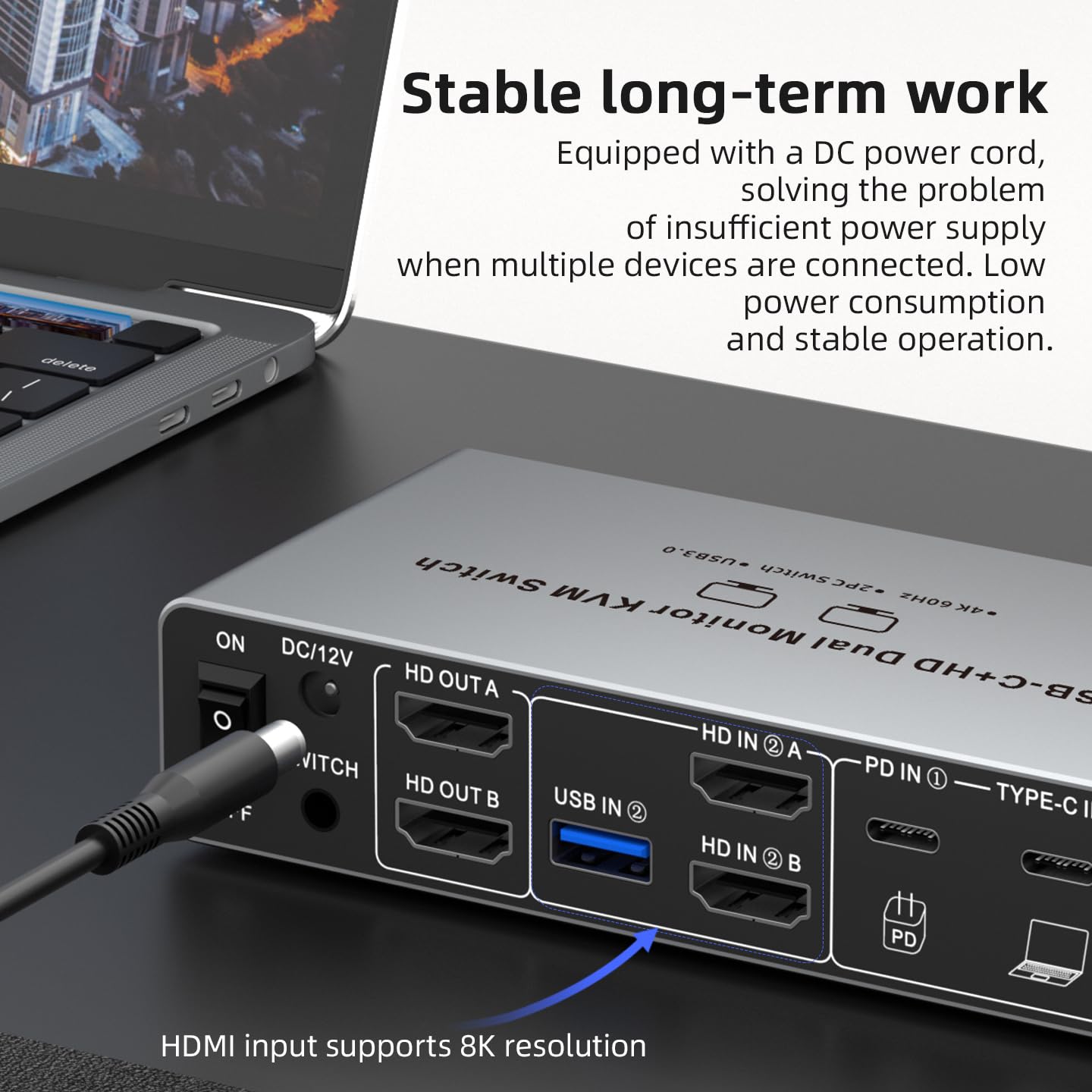Switch KVM USB C HDMI DP 2 Mon - Laptop Accessories Women ulasan dan harga