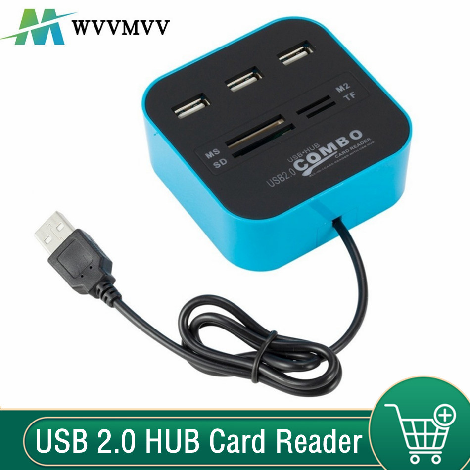 WvvMvv Kombo Hub 2.0 USB 3 por - Laptop Accessories All In One ulasan dan harga