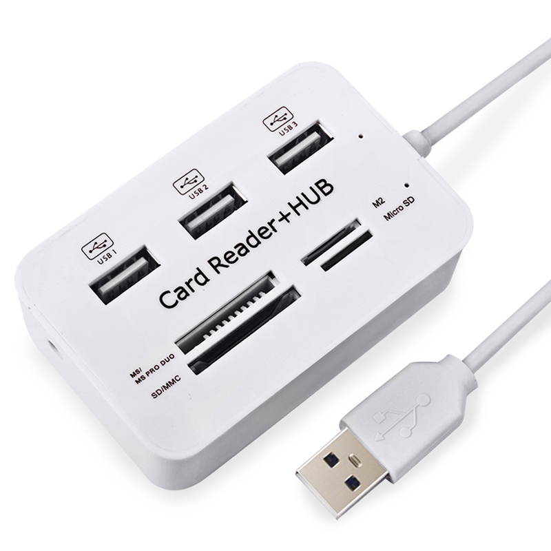 USB Hub 2.0 3 port Slot pembac - Laptop Accessories All In One ulasan dan harga