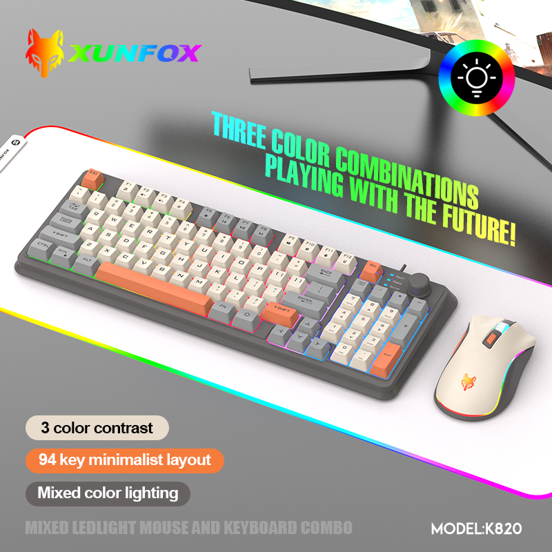 K820 Set Keyboard Game berkabe - Laptop Accessories Women ulasan dan harga