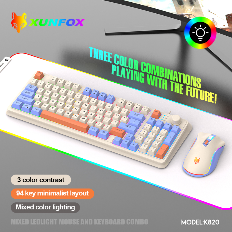 K820 Set Keyboard Game berkabe - Laptop Accessories Women ulasan dan harga
