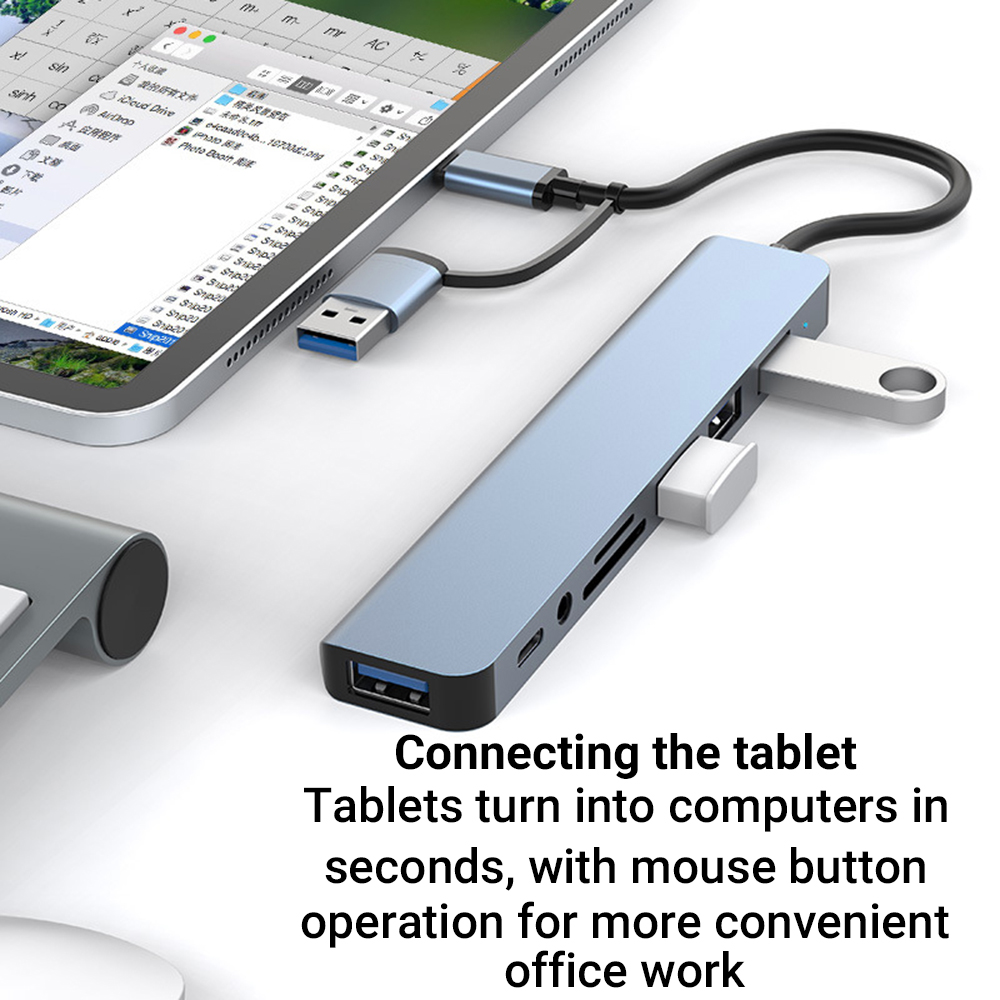 Stasiun Docking USB 9-in-1 Dua - Laptop Accessories All In One ulasan dan harga