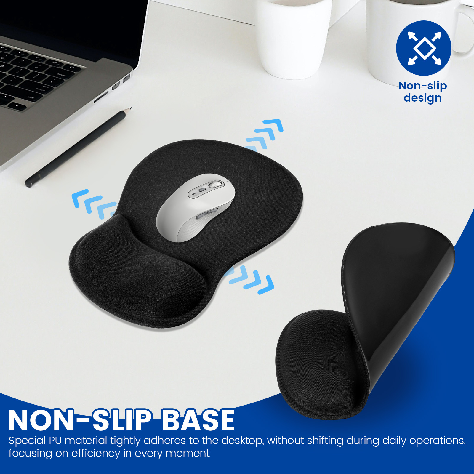 1/4 Buah Alas Mouse Ergonomis  - Laptop Accessories For Wrist Support ulasan dan harga