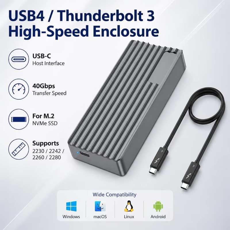 Enclosure SSD M.2 NVMe TBT3/US - External Nvme Ssd ulasan dan harga