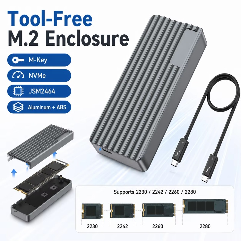 Enclosure SSD M.2 NVMe TBT3/US - External Nvme Ssd ulasan dan harga